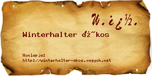 Winterhalter Ákos névjegykártya